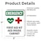 Signmission First Aid Kit AED With Symbol, 5 in W x Rectangle, Vinyl Decal OS-2PACK-EM-D-57-V-10482 - alternate 6
